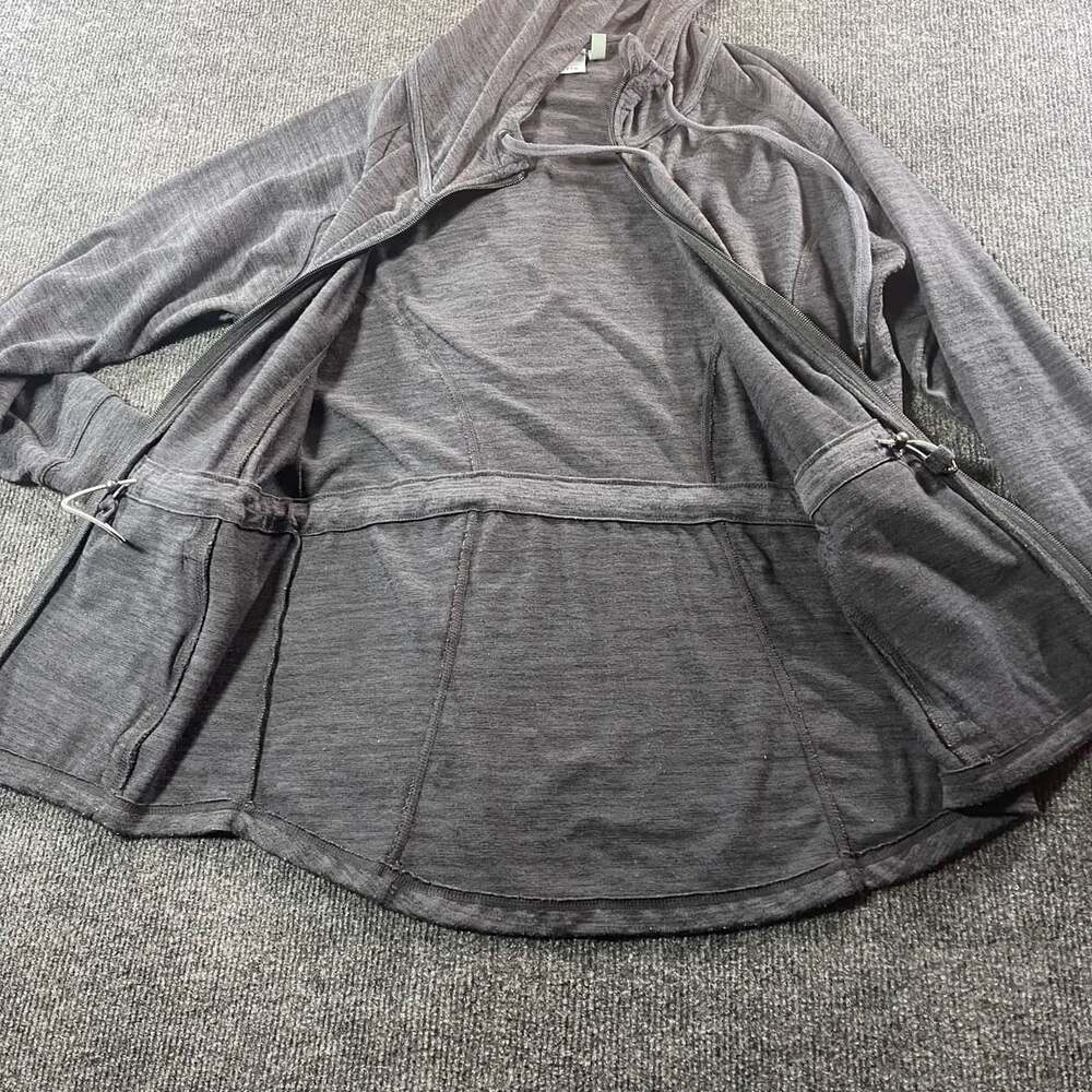 Athleta No Sweat Full Zip Gray Heather Hoodie Jacket XS - Picture 8 of 10
